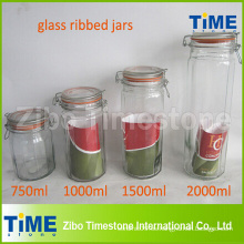 Botella de vidrio conservante hermética
